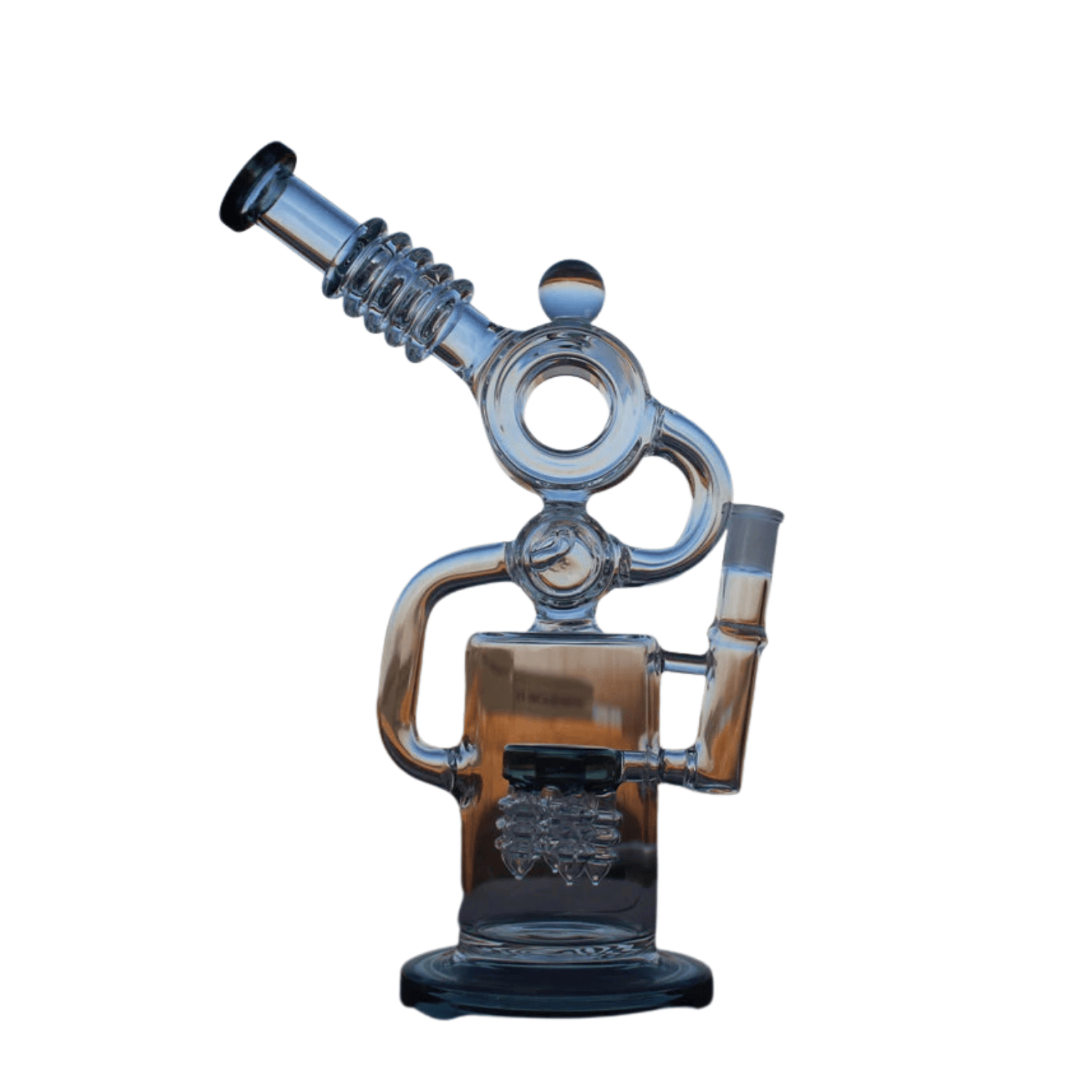 Recycler Style Water Pipe w/ Dual Percolator 11.5"