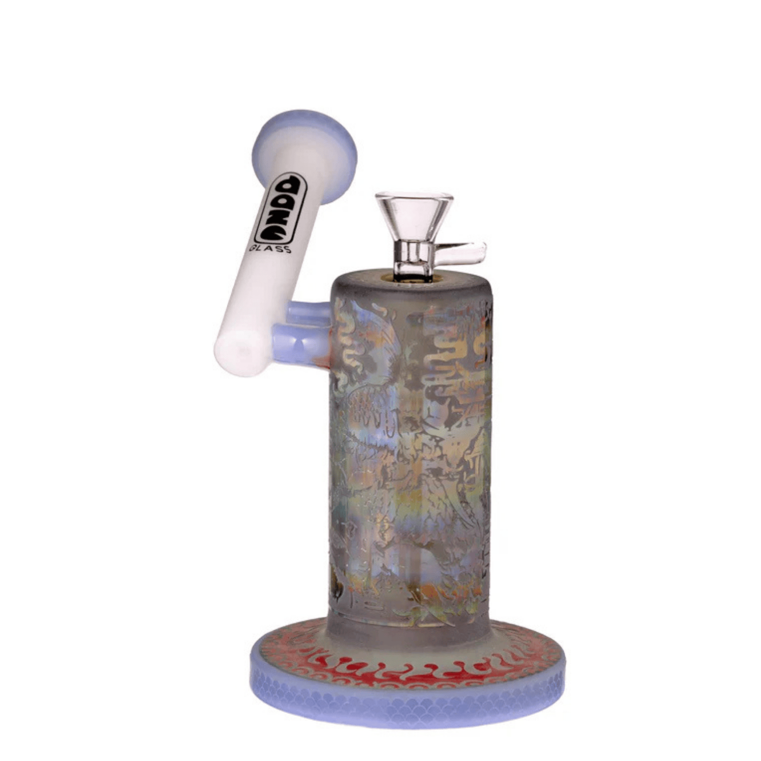 Daze Glass - Sidecar Asian Art Glass Water Pipe 7"