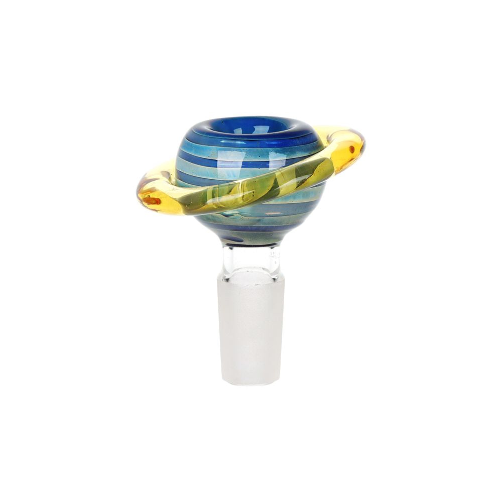 Pulsar Rings of Saturn Bubble Base Glass Water Pipe - 12.75" / 14mm F