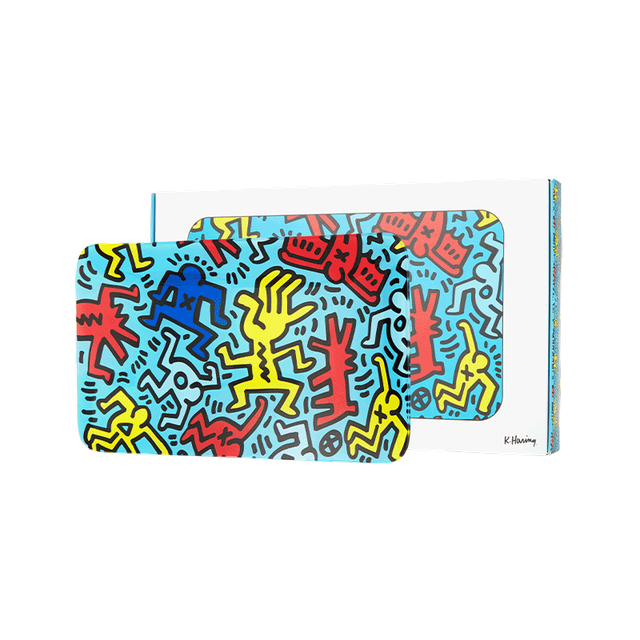 K. Haring Glass Rolling Tray