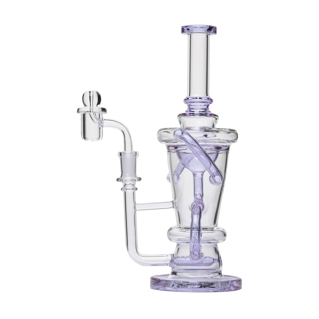 Human Grade 10.25" Straight Recycler Glass Water Pipe