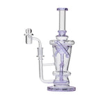 Human Grade 10.25" Straight Recycler Glass Water Pipe