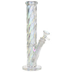 SeshGear Twist Straight Tube Glass Water Pipe - 13.75" / 14mm F