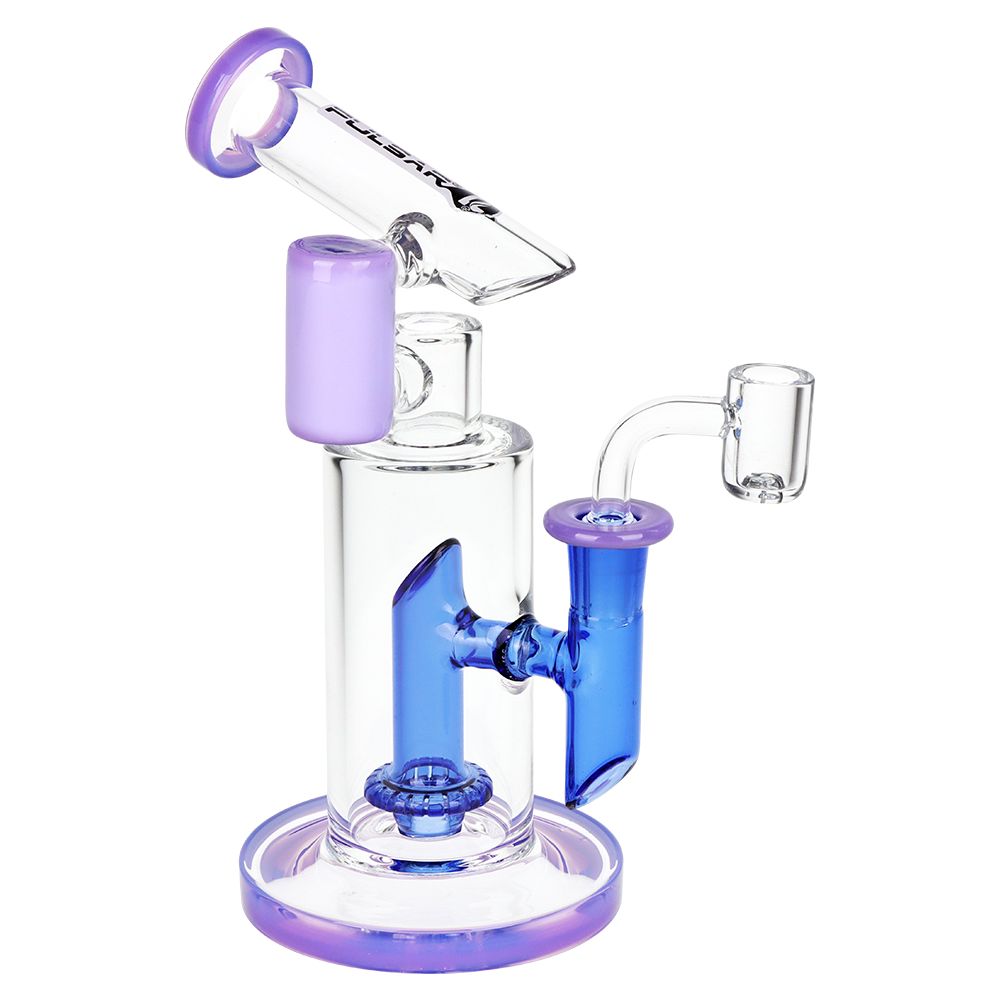 Pulsar Bicolor Fractured Tower Glass Dab Rig | 8" | 14mm F