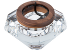 Marley Natural Black Walnut Crystal Ashtray