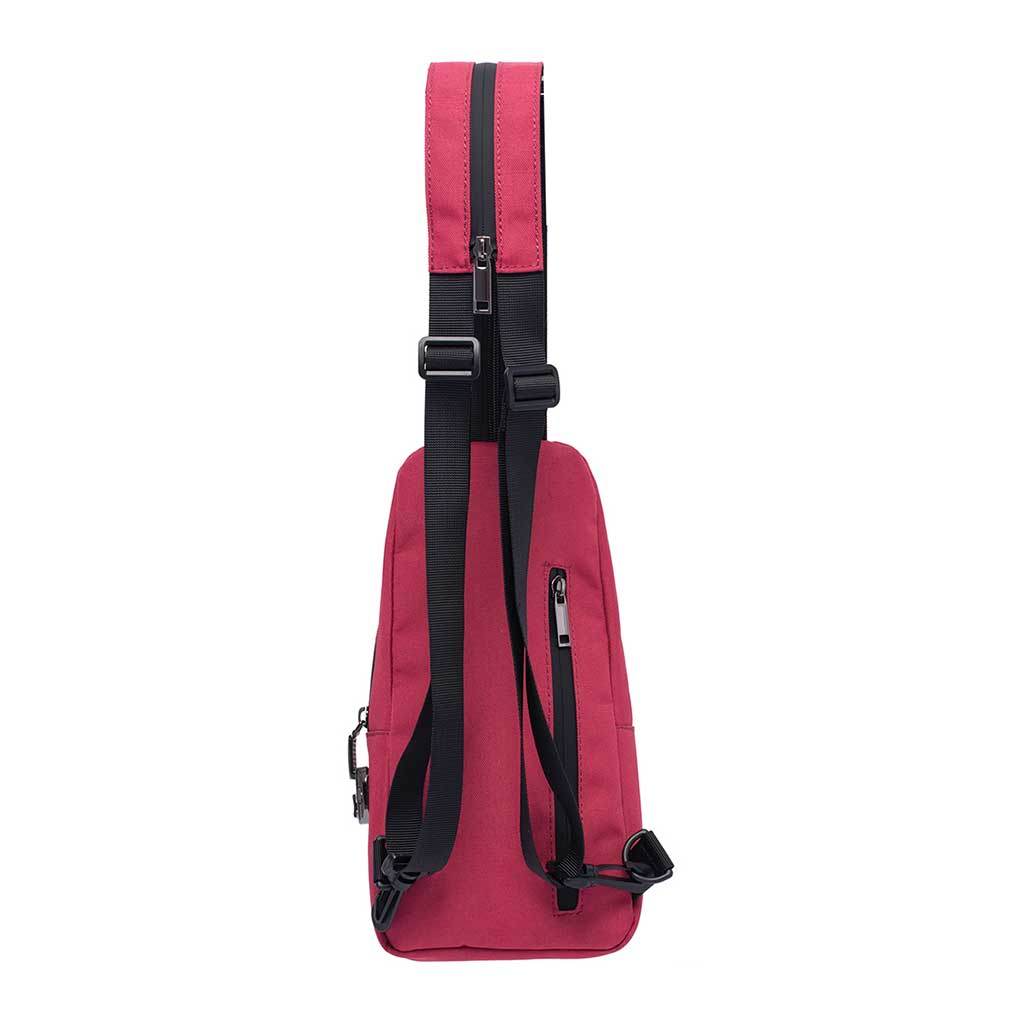 12IN X 6IN X 2IN Smell Proof Sling Bag - Wine Red