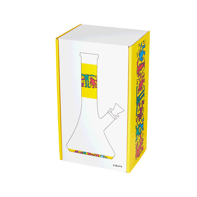 K. Haring Glass Beaker Water Pipe