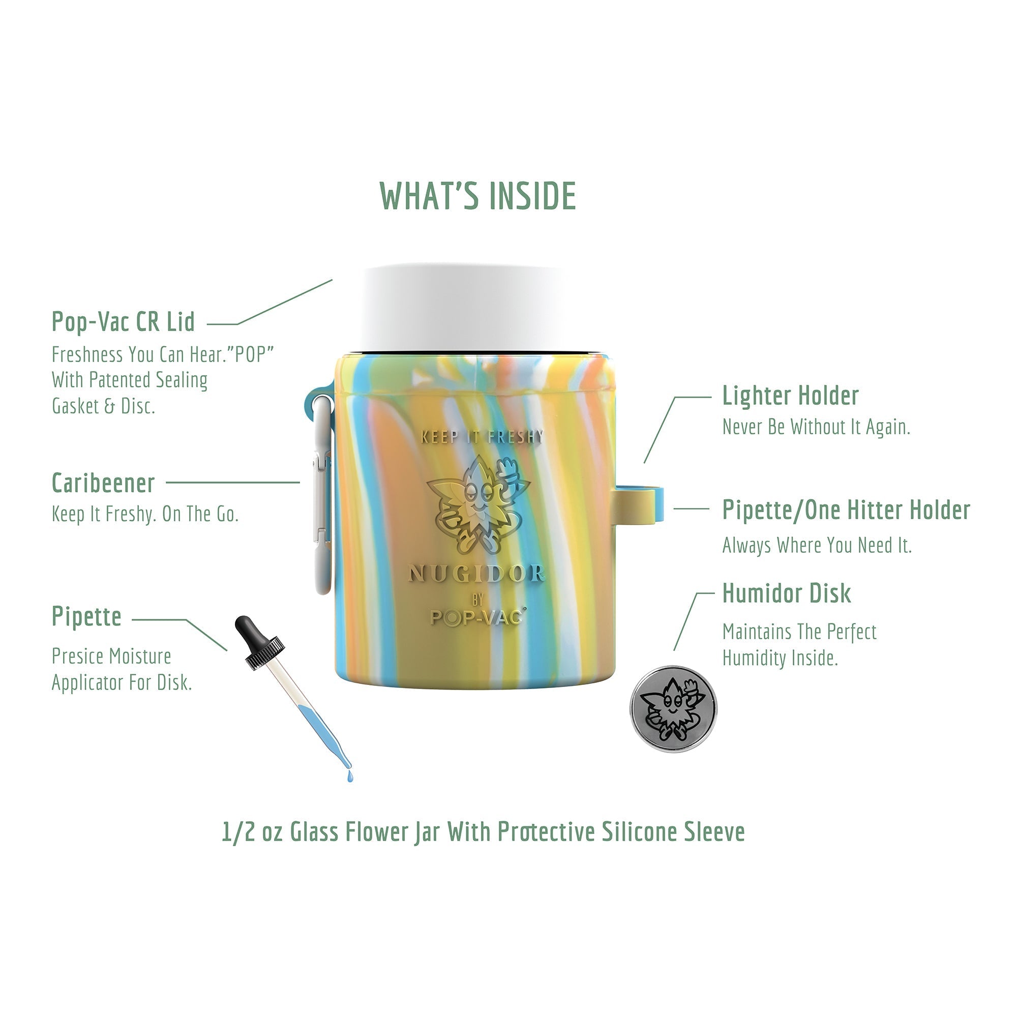 Nugidor - Pop-Vac™ Stash Jar