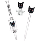 Pulsar Superstitious Kitty Glass Dab Rig Set - 8" / 14mm F