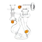 Pulsar Marble Scope Recycler Glass Water Pipe - 6" / 14mm F