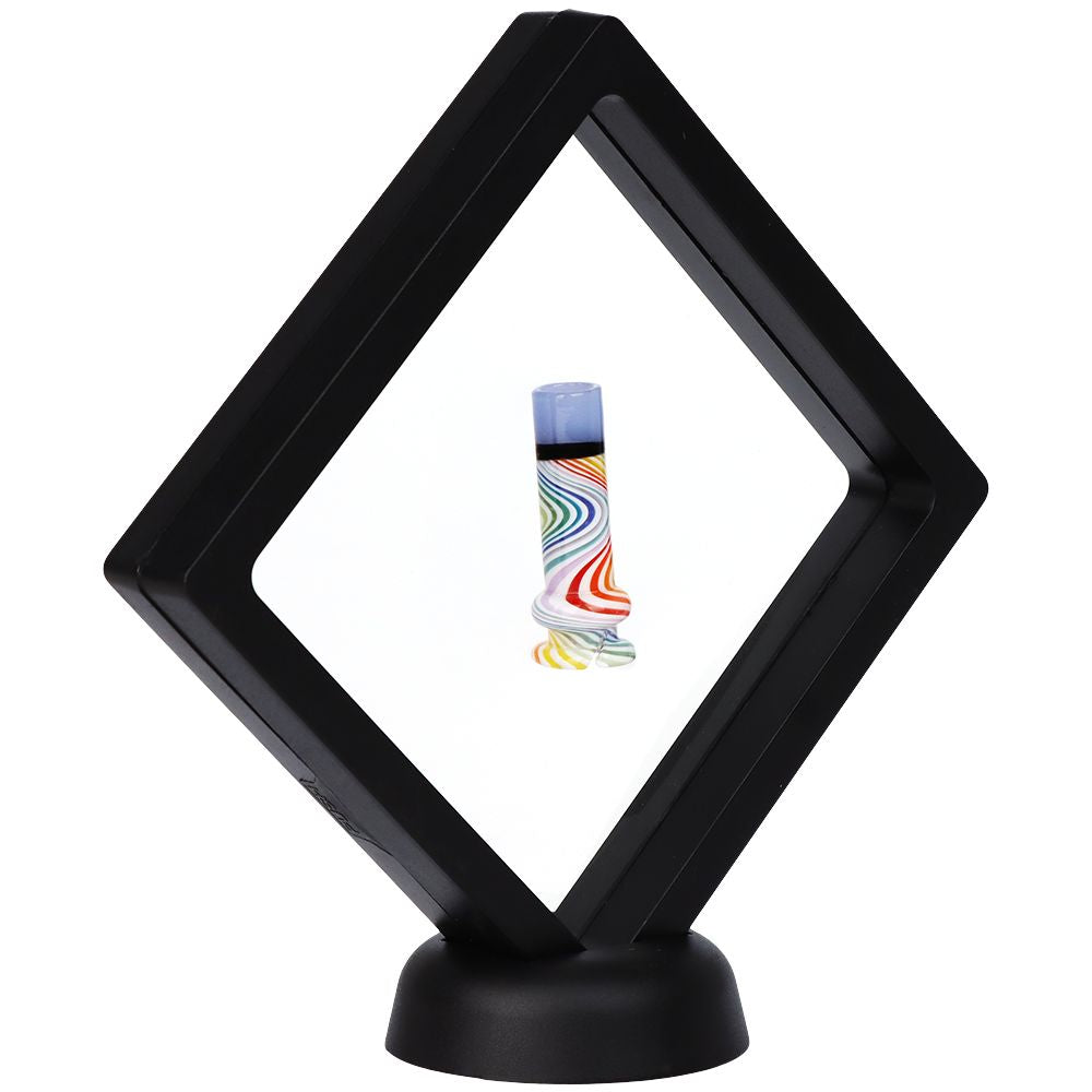 Pulsar Candy Stripe Glass Mouthpiece Attachment for Puffco Pivot w/ Display Stand - Colors Vary