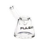Pulsar Slant Neck Beaker Glass Water Pipe Zippered Case Travel Kit - 7" / Clear