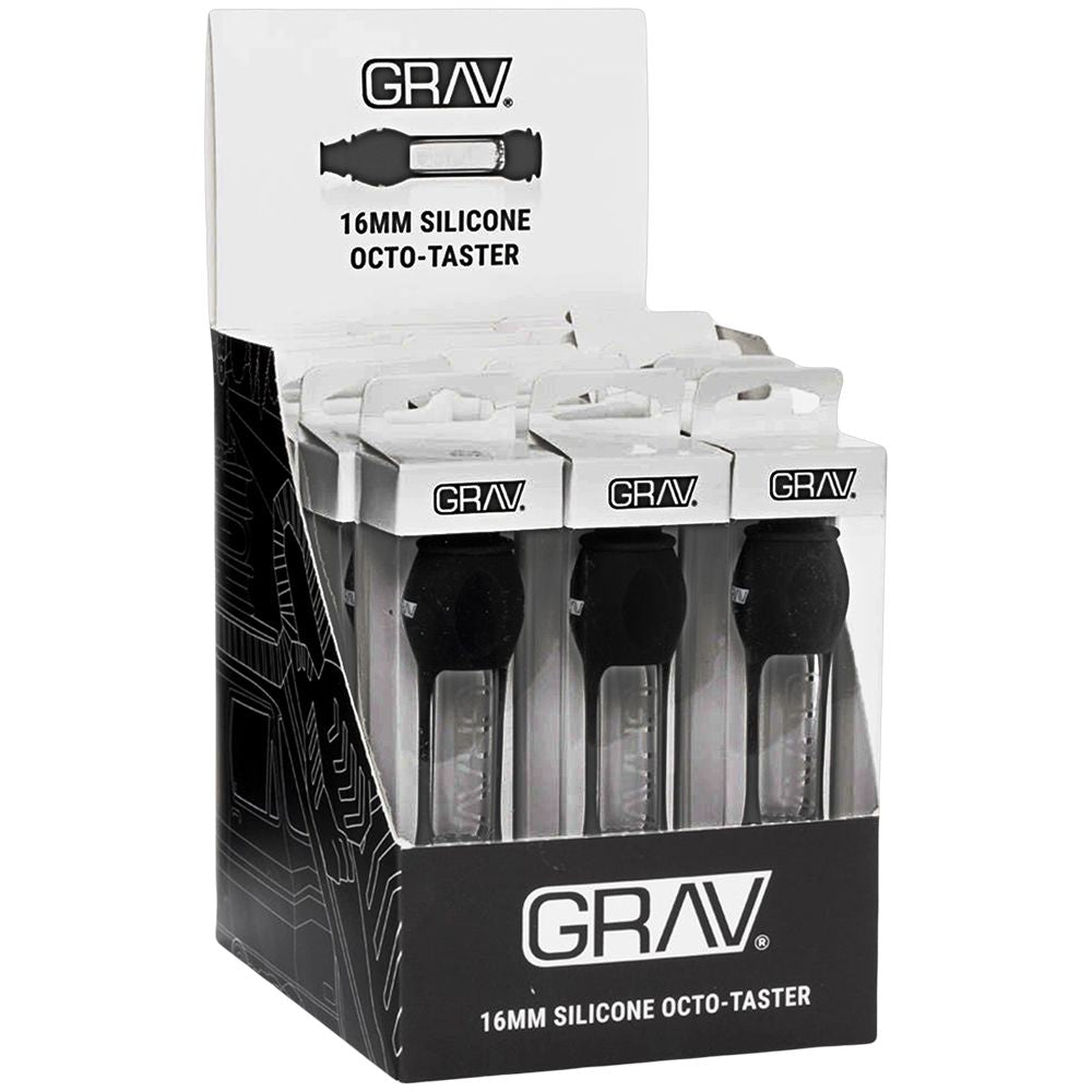 GRAV Silicone & Glass Octo-Taster Pipe - 4" / 16mm 15ct