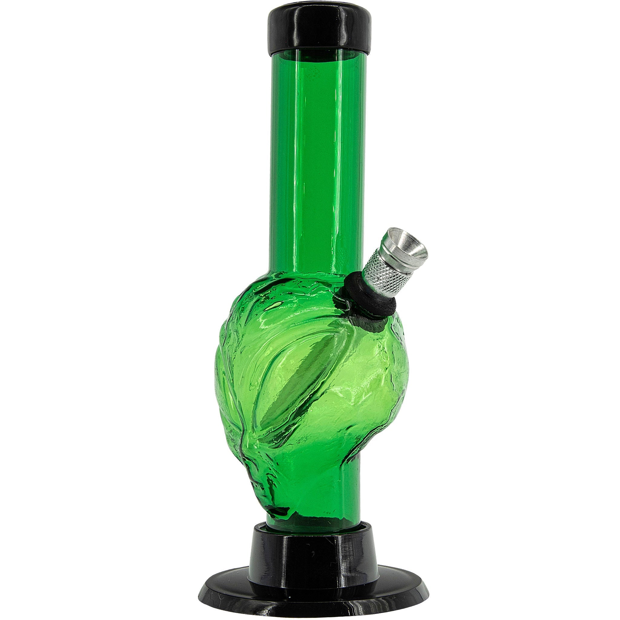 Mini Skull Acrylic Bong - 6" Tall - Multiple Colors