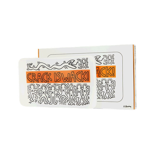 K. Haring Glass Rolling Tray