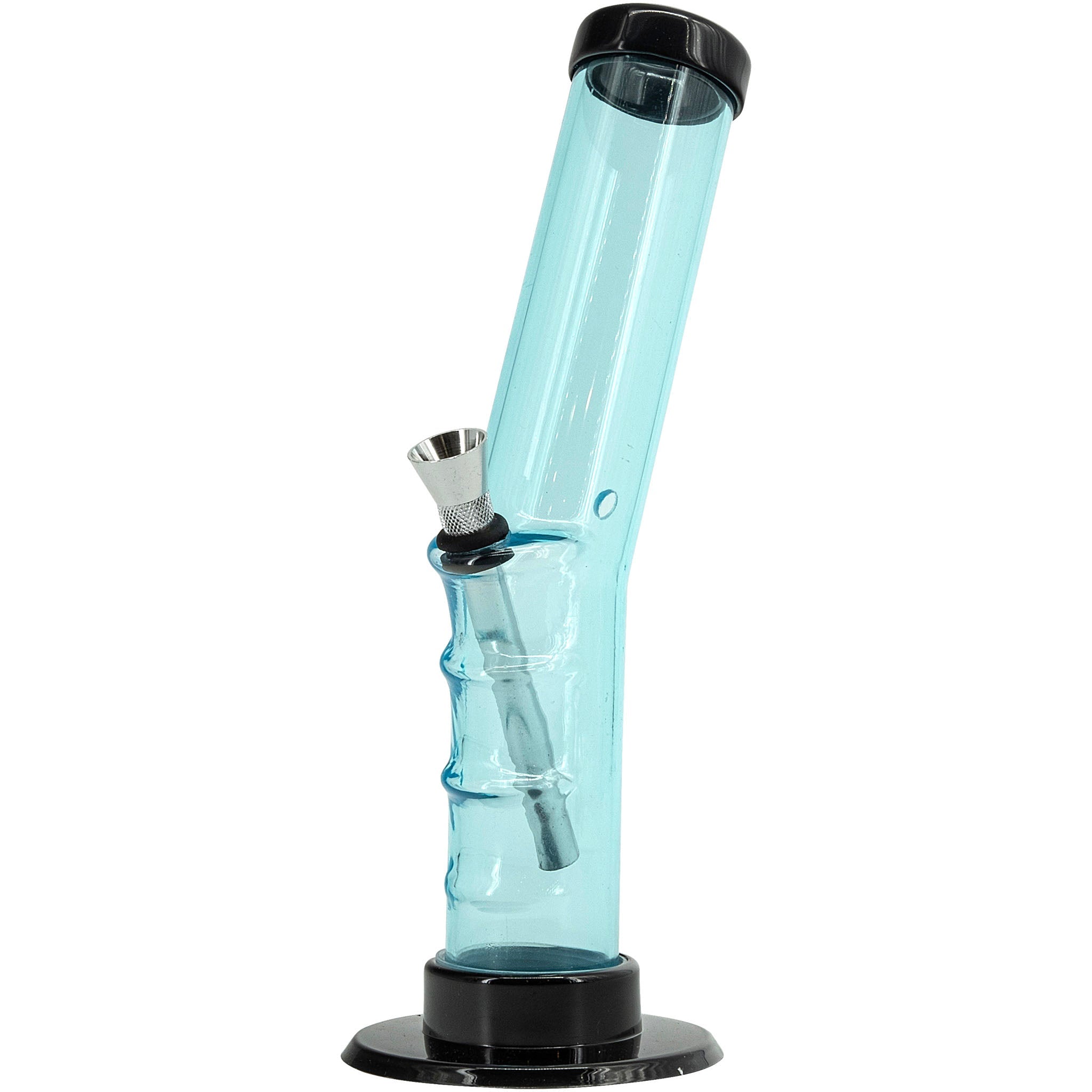 Acrylic Angled Straight Tube Bong 9-12"