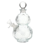SeshGear Clear Vintage Gourd Glass Water Pipe - 8" / 14mm F / Clear