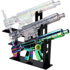 SeshGear M4 Carbine Machine Gun Glass Water Pipe w/ Stand - 20.25" / 14mm F / Colors Vary