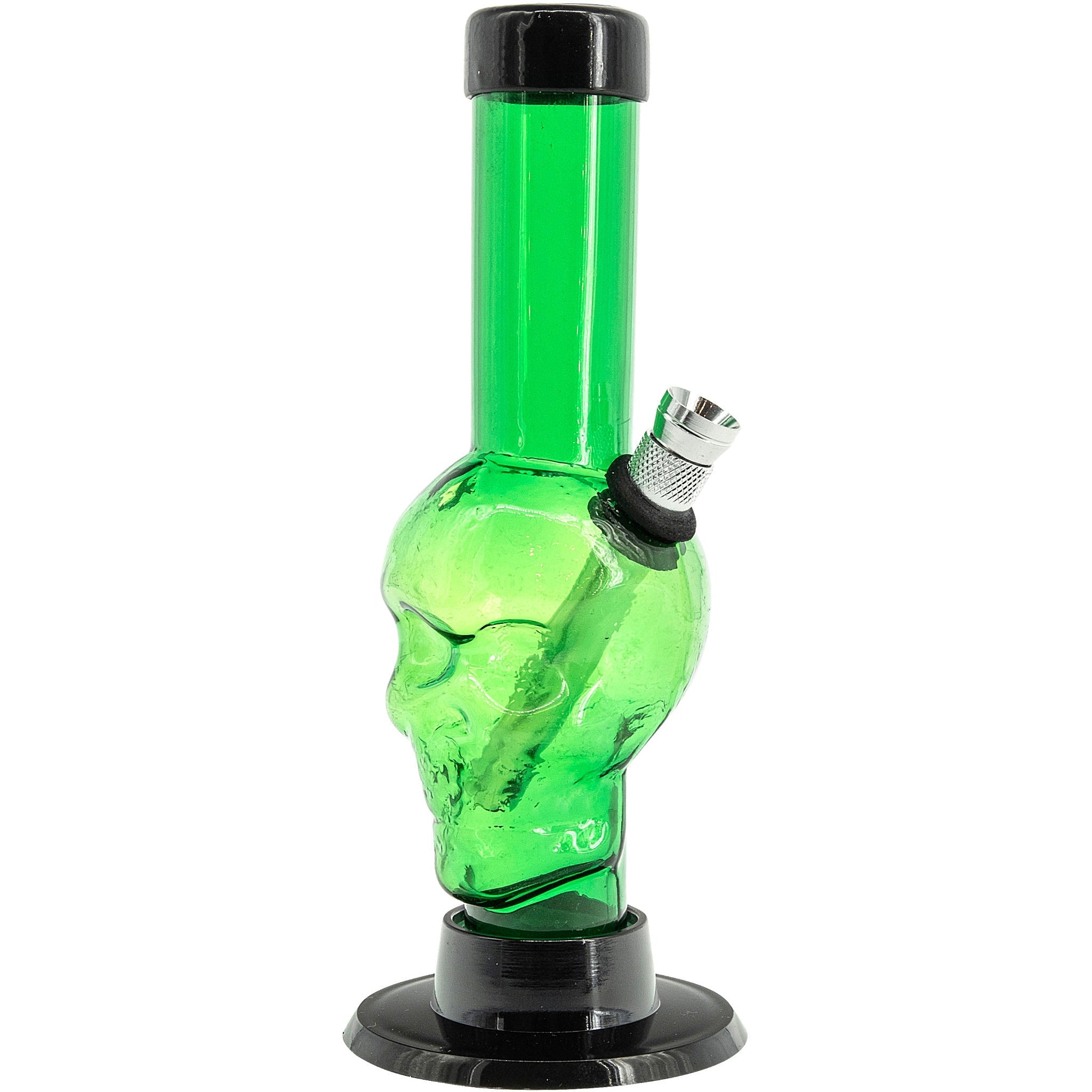 Mini Alien Head Acrylic Bong - 6" Tall