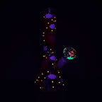 Pinky Hearts Beaker Glass Water Pipe - 10" / 14mm F