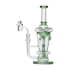 Human Grade 10.25" Straight Recycler Glass Water Pipe