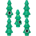 5CT BUNDLE - Christmas Tree Silicone Hand Pipe - 4.9"