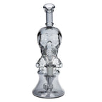 SeshGear Stacked Skulls Electroplated Glass Water Pipe - 9"