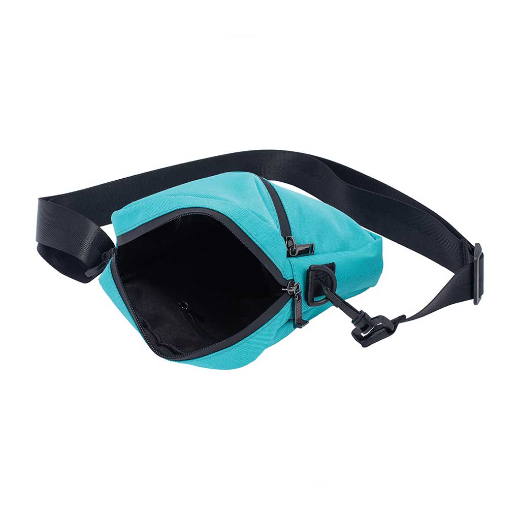 8.5IN X 7IN X 1.5IN Smell Proof Shoulder Bag - Turquoise