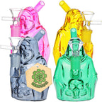 4 PACK BUNDLE - SeshGear Nocturnal Nightmare Glass Water Pipe - 4.5" / 14mm F / Assorted Colors
