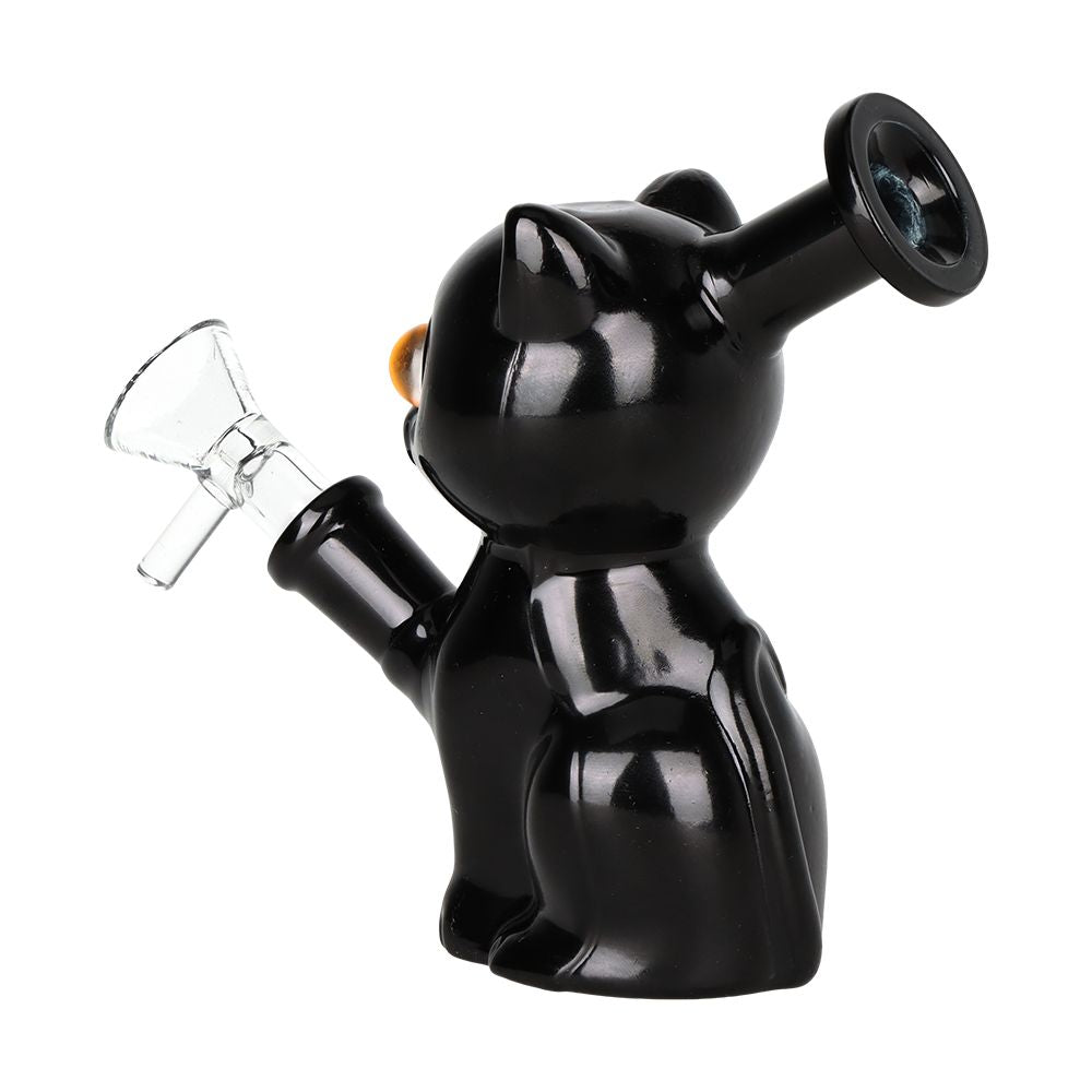 2PC SET - SeshGear Mesmorizing Kitty Glass Water Pipe  - 4.75" / 14mm F / Assorted Colors