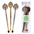 10CT JAR - SeshGear Tree of Life Metal Dab Tool - 4.5" / Assorted Colors