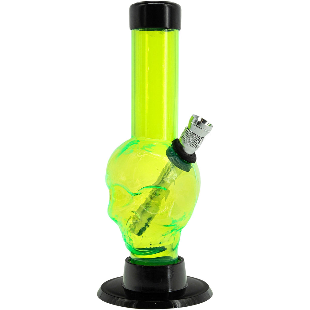Mini Alien Head Acrylic Bong - 6" Tall