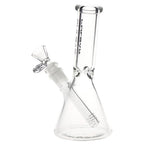 Pulsar Slant Neck Beaker Glass Water Pipe Zippered Case Travel Kit - 7" / Clear