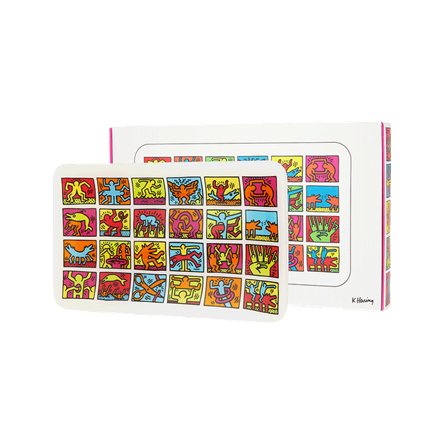 K. Haring Glass Rolling Tray