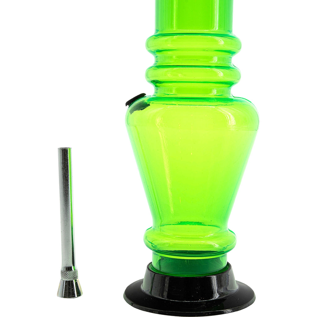Acrylic Vase Base Bong  12"