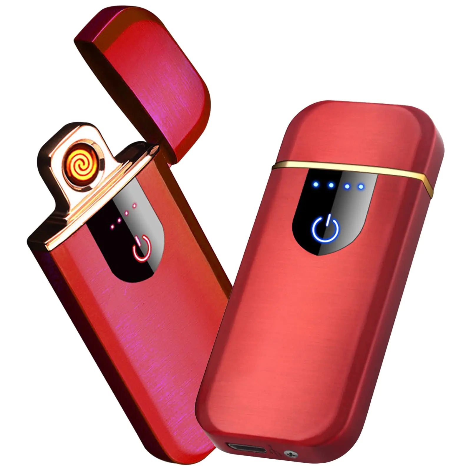 Dual-Sided Electric Coil Lighter - Red